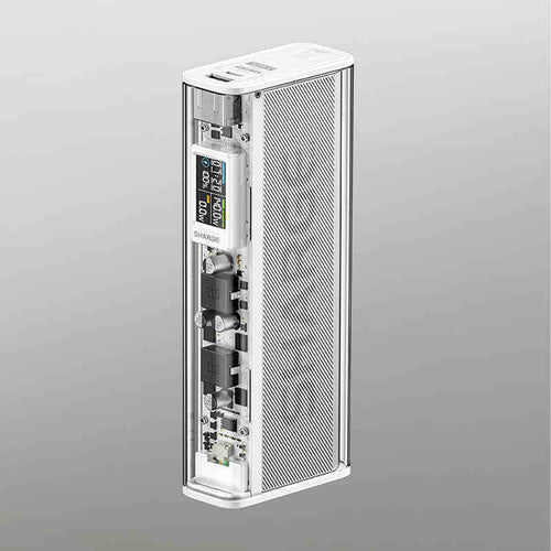Large Capacity Portable Power Bank with Fast Charging and Transparent