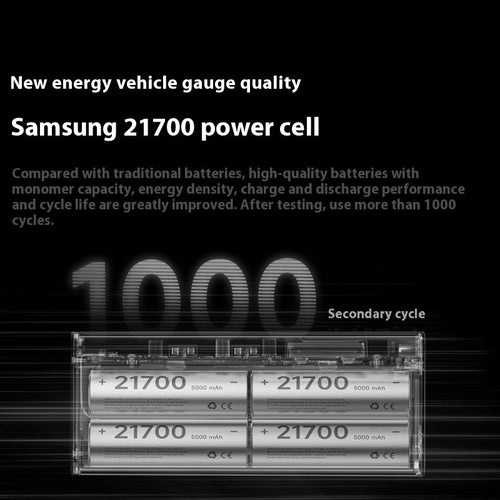 Large Capacity Portable Power Bank with Fast Charging and Transparent